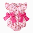 thumbnail image 1 of JUMEYU Baby Girl Clothes Summer Newborn Baby Girls Clothes Funny Baby Bodysuits 0 3 6 9 12 18 24 Months (Red,12-18 Months), 1 of 4