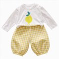 thumbnail image 1 of JUMEYU Baby Girl Denim Pant Set Toddler Girl Clothes Outfits Cute Long Sleeves Top and Pants Sweatsuit 2 Piece Fall Clothing Set 12 18 Months (Yellow,12-18 Months), 1 of 5