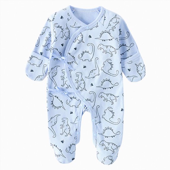 JUMEYU Baby Girl Fall Clothes Newborn Baby Girl Romper Infant Fall Winter Clothes Ruffle Sweater Long Sleeve Jumpsuit 0 3 6 9 12 18 Months (Light Blue,3-6 Months)