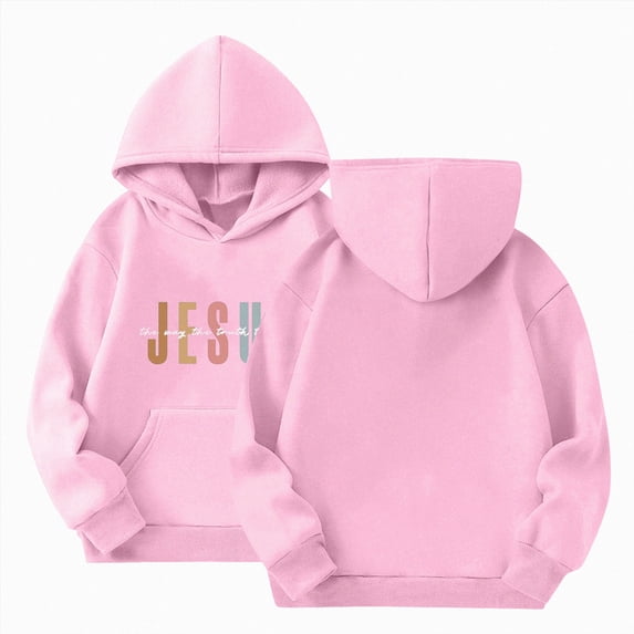 JUMEYU Baby Girl Hoodie Kids Hoodies for Girls Hoodie Sweatshirts with Drawstring Pullover Hooded 3T 4T (Pink,3-4 Years)