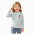thumbnail image 1 of JUMEYU Baby Girl Shirts Girls Long Sleeve Shirts Cute Prints Tops Trendy Cute Shirt Kids Crewneck Tee Shirts Girls Clothes 3T 4T (Green,3-4 Years), 1 of 6