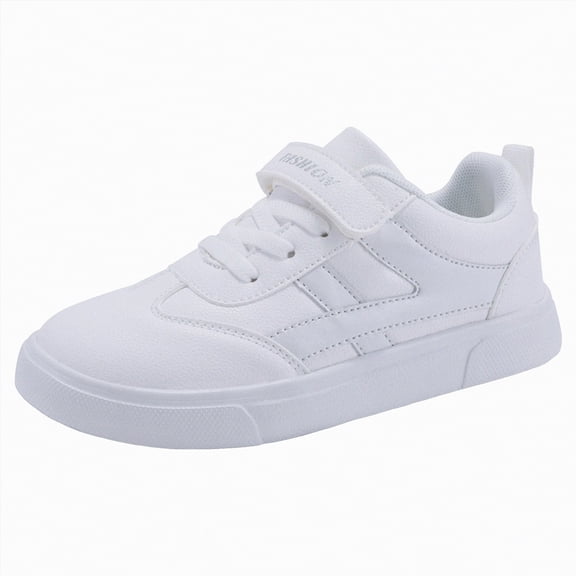 JUMEYU Baby Girl Shoes Boys Girls Toddler Sneakers Kids Lightweight Walking Shoes Mesh Breathable Tennis Shoes for Toddler/Little Kids Size 3 (White,Big Kids 3)