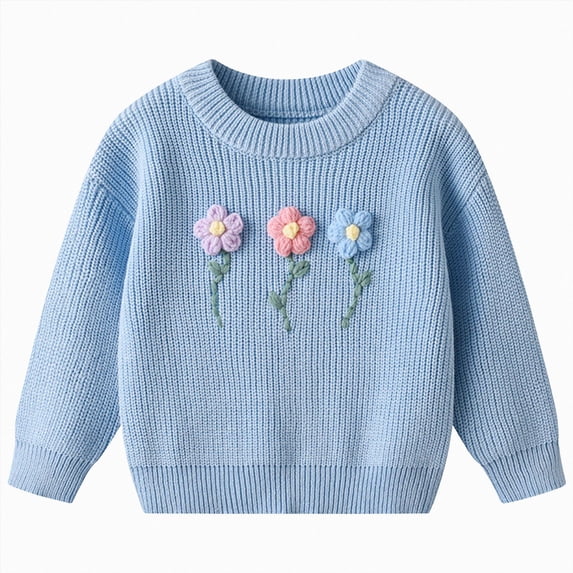 JUMEYU Baby Girl Sweaters Girls Pullover Sweater Kids Fashion Long Sleeve Knit Fall Tops 4T 5T