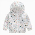 thumbnail image 1 of JUMEYU Baby Girls Sunscreen Jacket Cartoon Print Hooded Nylon Windbreaker Lightweight Zipper Coat for Toddler Sizes 12M-5Y (Green,3-4 Years), 1 of 3