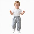 thumbnail image 1 of JUMEYU Baby Pants for Boys Boys Pants Slim Fit Pants for Boys Trousers 12 18 Months (Light Gray,12-18 Months), 1 of 7