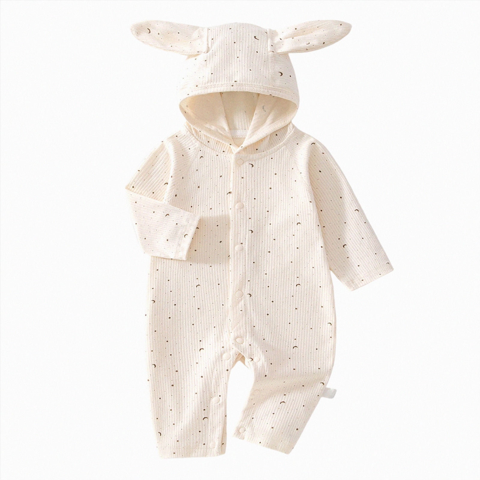 JUMEYU Baby Rompers Boys Winter Animal Print, Zip-Up, Hooded Rabbit ...
