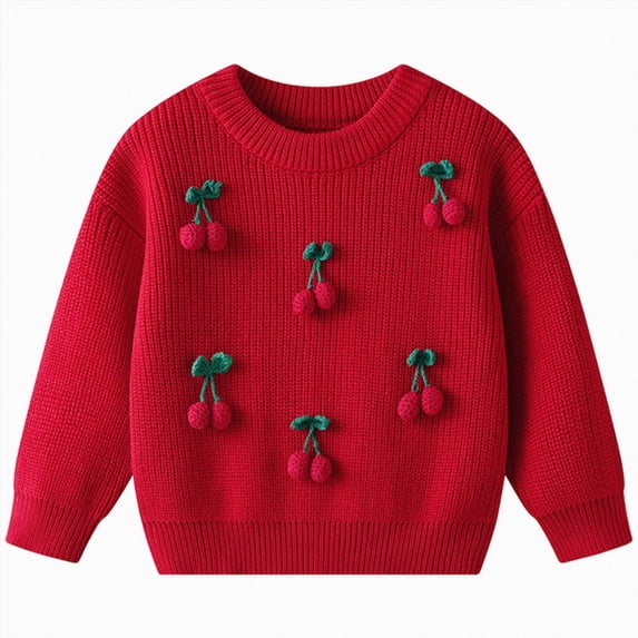 JUMEYU Baby Sweaters Toddler Baby Girl Knitted Sweater Cardigan Crewneck Long Sleeve Pullover Sweatshirt Top Infant Winter 3 6 Months