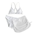 thumbnail image 1 of JUMEYU Bathing Suit for Girls Girls' Swimsuit Ruffles Bathing Suits 3 Piece Bikini Sets Girls' Swimwear with Cover Up Shorts Size 12-14 Years (White,12-14 Years), 1 of 7
