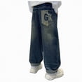 thumbnail image 1 of JUMEYU Big Boys Baggy Jeans Boy's Jeans Skinny Fit Fashion Comfy Denim Jeans Pants Size 9-10 (Blue,9-10 Years), 1 of 7