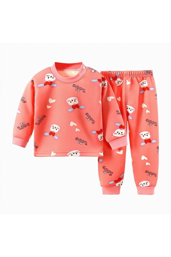 Big Girls Pajamas Long Sleeve Boutique Girls Boys Pajamas Set Collared Long Sleeve Sleepwear Size 11-12 (C,11-12 Years)
