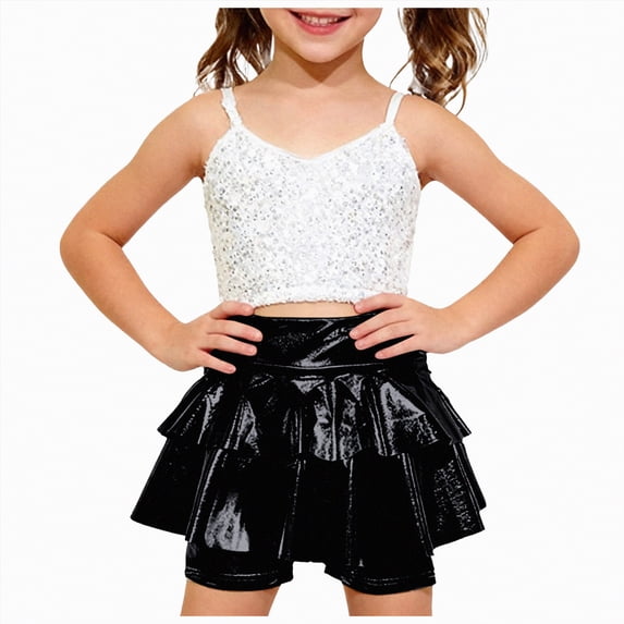 JUMEYU Big Girls Shorts Girls Athletic Shorts High Waisted Straight Leg Summer Casuals Shorts Size 10-12 (Black,10-12 Years)