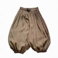 thumbnail image 1 of JUMEYU Bloomers for Baby Girls Boys Cargo Pants Fashion Baggy Multi Pockets Streetwear Long Pants Outdoor Wide Leg Pants 5T 6T (Coffee,5-6 Years), 1 of 3