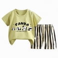 thumbnail image 1 of JUMEYU Boy Pjs Boys Pajamas Short Sleeve Summer Pjs 2 Piece Sleepwear for Kids 3 6 Months (Light Green,3-6 Months), 1 of 3