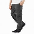 thumbnail image 1 of JUMEYU Boys Cargo Pants Slim Toddler Girls Boys Casual Solid Cargo Pants Elastic Waist Drawstring Sports Jogger Pants Loose Fit Outfits Spring 4T 5T (Dark Gray,4-5 Years), 1 of 8
