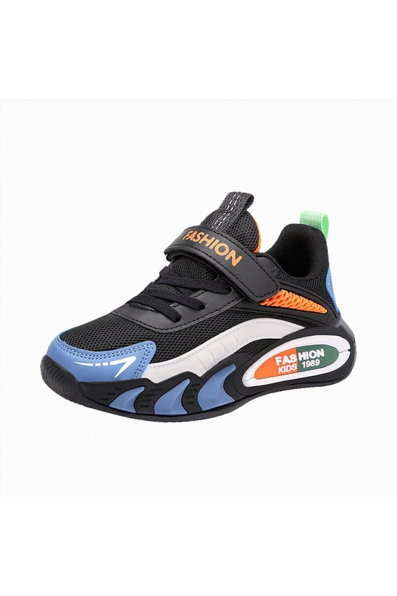 Boys Casual Shoes Big Boys & Girls Shoes Wide Toe Box Barefoot Kids Canvas Sneakers with Hook-and-Loop Size 4 (Blue,Big Kids 4)