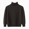 thumbnail image 1 of JUMEYU Boys Pullover Sweaters Boys Sweaters Kids Crewneck Long Sleeve Knit Pullover Sweater Size 13-14 (Coffee,13-14 Years), 1 of 5