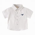 thumbnail image 1 of JUMEYU Boys Shirts Button Down Toddler One Pack Baby Boys Short Sleeve Shirts Button Down Top Outwear Clothes 3T 4T (Khaki,3-4 Years), 1 of 9