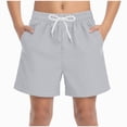 thumbnail image 1 of JUMEYU Boys Shorts Moisture Wicking Comfort for Play Gym School Casual Daily Wear Size 7-8 (Light Gray,7-8 Years), 1 of 7