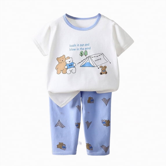 JUMEYU Boys Summer Pajamas Shorts Set Pajamas Sets for Boys Short Sleeve Tops and Shorts Pjs Soft 2 Piece Sleepwear Kids Loose Summer Lounge Wear 5T 6T (Pink,5-6 Years)