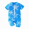 thumbnail image 1 of JUMEYU Boys Swimsuit Toddler Baby Boy Swimsuit One-Piece Zipper Bodysuit Sunsuit Swimwear Bathing Suit 18 24 Months (Blue,18-24 Months), 1 of 5