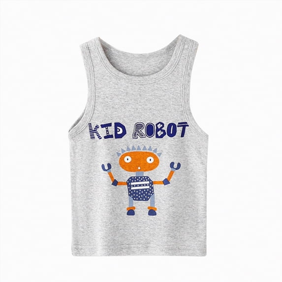 JUMEYU Boys Undershirts Tank Kids Tank Tops Shirt for Boys Girls Sleeveless Undershirt Size 8-9 (Orange,8-9 Years)