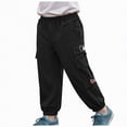 thumbnail image 1 of JUMEYU Cargo Pants for Boys Slim Boys Cargo Joggers Pants Outdoor Youth Quick Dry Hiking Pants Lightweight Athletic Pants with Zipper Pockets Size 10-11 (Black,10-11 Years), 1 of 5