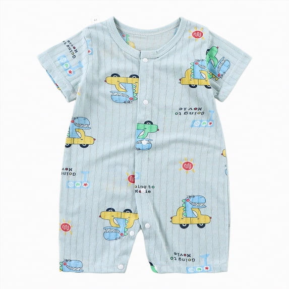 JUMEYU Cute Newborn Romper for Boys Baby Baby Boys Short Sleeve Rompers ...