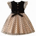 thumbnail image 1 of JUMEYU Dress for Kids Toddler Baby Girls Dresses Pageant Wedding Flower Girls Dress Formal Gowns Embroidered Lace Dress 3T 4T (Black,3-4 Years), 1 of 8