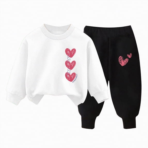 JUMEYU Fall Outfit Toddler Boy Toddler Baby Boy Outfit Sweatshirt Top Pants 2pcs Set Little Boys Fall Winter Warm Clothes 3 6 9 12 24 Months 2T 3T 4T (A,1-2 Years)