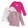 thumbnail image 1 of JUMEYU Girl Tshirt Girls Long Sleeve Shirts Kids Textured Crewneck Tops Casual Cute Blouse Tee Size 7-8 (Hot Pink,7-8 Years), 1 of 6