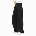 thumbnail image 1 of JUMEYU Girls Comfy Pants Girls Outdoor Casual Cargo Jogger Pants High Waist Size 9-10 (Purple,9-10 Years), 1 of 6