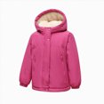 thumbnail image 1 of JUMEYU Girls Fleece Lined Jacket Warm Windproof Hooded Zip Up Kids Winter Coat with Pockets Sizes 1-14Y (Hot Pink,2-3 Years), 1 of 7