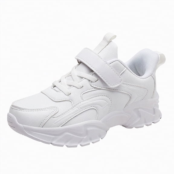 JUMEYU Girls Shoes Baby Toddler Girls Boys Shoes Lightweight Breathable for Non-Slip Infant First Walking Shoes Outdoor Toddler Sneakers Size 5 (White,Big Kids 5)