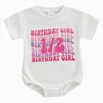 thumbnail image 1 of JUMEYU Girls Short Sleeve Bodysuit Baby Girl Clothes Romper Print Bodysuits Infant Outfit Set 0 3 6 9 12 18 24 Months (Pink,3-6 Months), 1 of 7