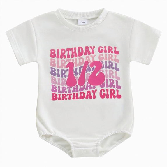 JUMEYU Girls Short Sleeve Bodysuit Baby Girl Clothes Romper Print Bodysuits Infant Outfit Set 0 3 6 9 12 18 24 Months (Pink,3-6 Months)
