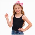 thumbnail image 1 of JUMEYU Girls Undershirt Girls Solid Snug Fit Tagless Cami Vest - Super Soft Undershirts Size 10-11 (Black,10-11 Years), 1 of 7