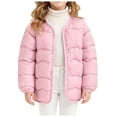 thumbnail image 1 of JUMEYU Girls Winter Jacket Winter Coats for Kids Baby Boys Girls Light Puffer Jacket with Hoods Toddlers Outerwear 12 18 Months (Pink,12-18 Months), 1 of 9