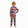 thumbnail image 1 of JUMEYU Halloween Pajamas Kids Girls Boys Halloween Pattern Pajamas Unisex Baby 2-piece Pajamas Sleepwear Pjs for Toddler Kids 4T 5T (Purple,4-5 Years), 1 of 9