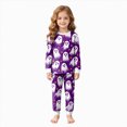 thumbnail image 1 of JUMEYU Halloween Toddler Pajamas Girl Boys Pajama Set Kids Long Sleeve Printed Sleepwear for Kids Nightwear Pjs Set 2T 3T (Purple,2-3 Years), 1 of 9