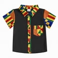 thumbnail image 1 of JUMEYU Hawaiian Shirt for Boys Boys Hawaiian Shirt Button Down Short Sleeve Cute Summer Beach Shirt for Toddler Holiday 3T 4T (Black,3-4 Years), 1 of 7