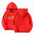 thumbnail image 1 of JUMEYU Hoodie for Girls Girl's Casual Hoodie Pattern Print Loose Fit Pullover Sweatshirt 4T 5T (Red,4-5 Years), 1 of 6