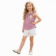 thumbnail image 1 of JUMEYU Infant Baby Girl Clothes Baby Girl Clothes Toddler Girl Summer Outfits Shirts Tops Shorts Set Little Girl Clothes 3 6 9 12 18 24 Months 2T 3T 4T (Pink,18-24 Months), 1 of 9
