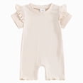 thumbnail image 1 of JUMEYU Infant Clothes Girl Newborn Baby Boy Girl Funny Romper Short Sleeve Neutral Baby Shirt Romper 0 3 6 9 12 18 24 Months (Beige,6-12 Months), 1 of 6