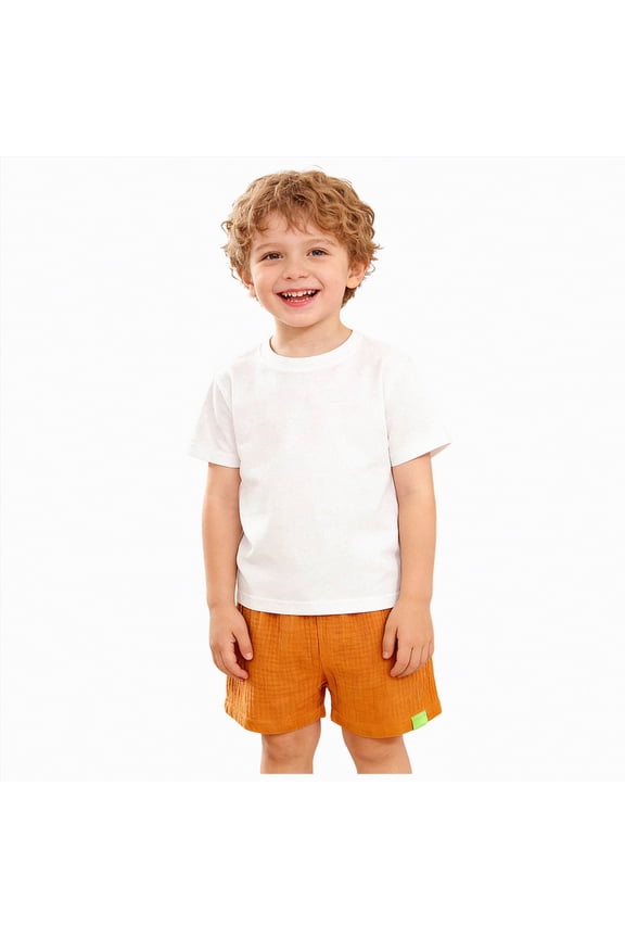 Infant Shorts Boys Shorts Sports Running Shorts Active Athletic Shorts Basketball Performance Shorts 4t 5t (Orange,4-5 Years)