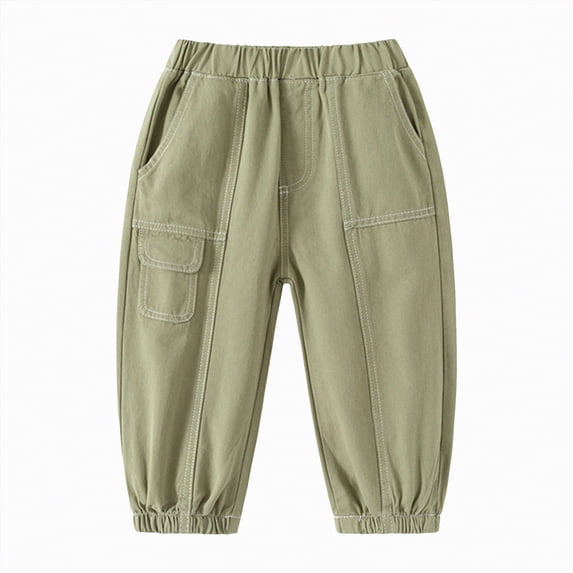 JUMEYU Jeans for Teens Big Boys Jeans,Elastic Straight Fit Denim Pants Size 8-10 (Green,8-10 Years)