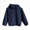 thumbnail image 1 of JUMEYU Kid Puffer Jacket Fleece-Lined Hooded Windbreaker Jacket for Boys Lightweight Zip-Up Coat (Navy,9-10 Years), 1 of 9