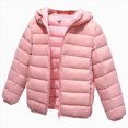 thumbnail image 1 of JUMEYU Kid Puffer Jacket Packable Puffer Jacket for Kids Lightweight Hooded Zip-Up Winter Coat (Pink,8-9 Years), 1 of 9