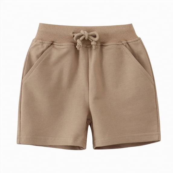 JUMEYU Kid Shorts Boys Performance Basketball Boys Athletic Shorts 5t 6t (Khaki,5-6 Years)
