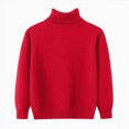 thumbnail image 1 of JUMEYU Kid Sweaters for Boys Toddler Boy Girl Long Sleeve Embroidery Letter Knit Sweater Sweatshirt Pullover Warm Knitwear Clothes Size 15-17 (Red,15-17 Years), 1 of 5