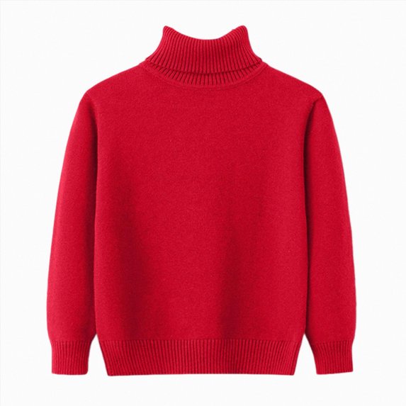 JUMEYU Kid Sweaters for Boys Toddler Boy Girl Long Sleeve Embroidery Letter Knit Sweater Sweatshirt Pullover Warm Knitwear Clothes Size 15-17 (Red,15-17 Years)